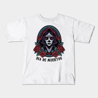 Catrina - Dia De Los Muertos - Color design Kids T-Shirt